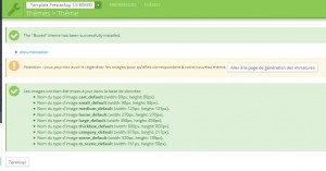 Cliquer sur terminer