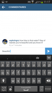 Commentaire instagram