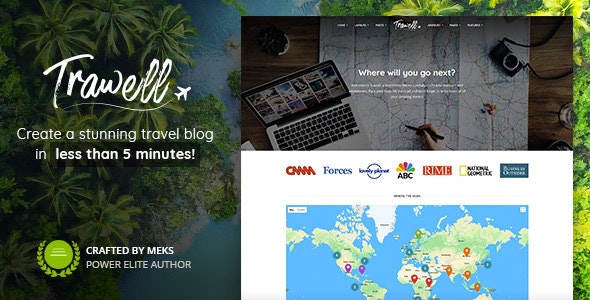 Travel blog wordpress theme